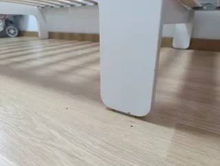 Cama infantil extensible blanca y rosa