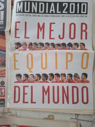 Periódicos deportivos Eurocopa 2008 y Mundial 2010
