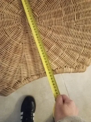 Mesa centro ratán y metal