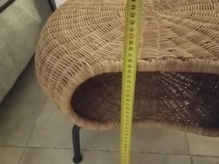 Mesa centro ratán y metal