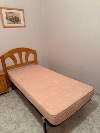Cama individual somier y colchón