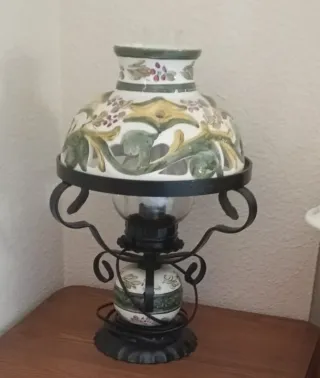 LÁMPARA MESA ESTILO RÚSTICO