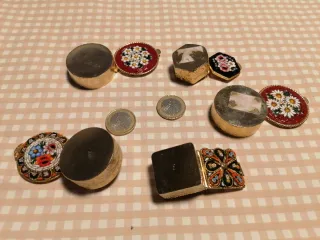 Lote 5 cajitas de micromosaico