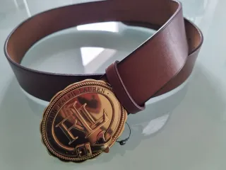 Cinturón Ralph Lauren Hebilla Dorada 113cm