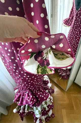 Vestido Flamenco Lunares Morado