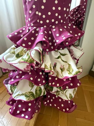 Vestido Flamenco Lunares Morado