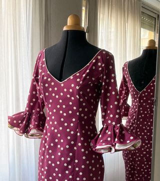 Vestido Flamenco Lunares Morado