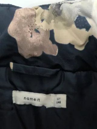 Chaqueta niña floral negra