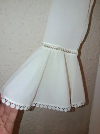 Bata larga VINTAGE romántica T.4 S/M NUEVA