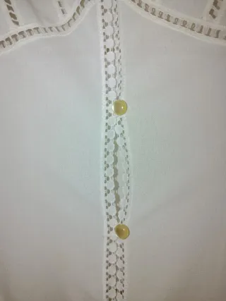 Bata larga VINTAGE romántica T.4 S/M NUEVA