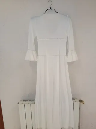 Bata larga VINTAGE romántica T.4 S/M NUEVA