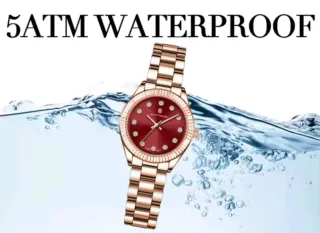 Reloj Sapphero Mujer Oro Rosa y Rojo