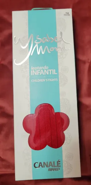 Leotardos niña Isabel Mora canalé rojo T.8