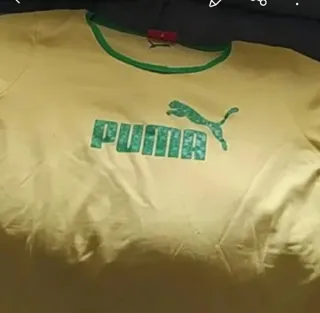 Camiseta Puma Unisex Amarilla.Manga corta