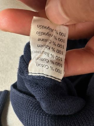Jersey Lacoste Algodón Cuello V Azul Talla M