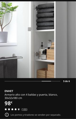 Armario Alto Blanco IKEA ENHET