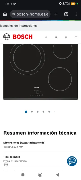 Placa Vitrocerámica Bosch