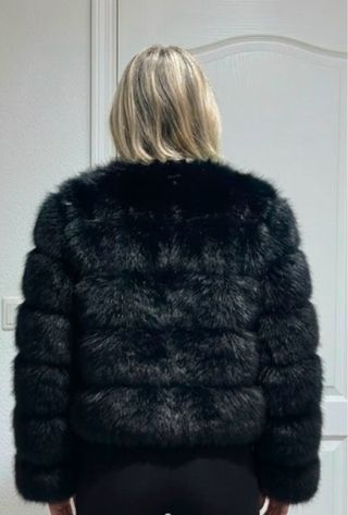 Chaqueta Piel Sintética Negra