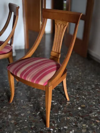 Mesa comedor y 6 sillas madera