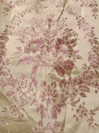 Traje de Fallera plateado y malva