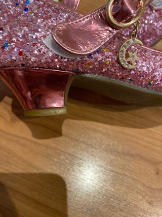 Zapatos niña brillantes rosa talla 33