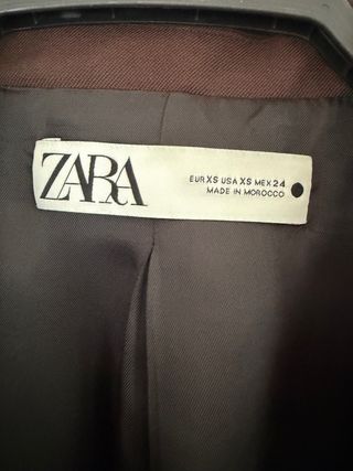 Completo da ufficio a due pezzi marrone Zara taglia M
