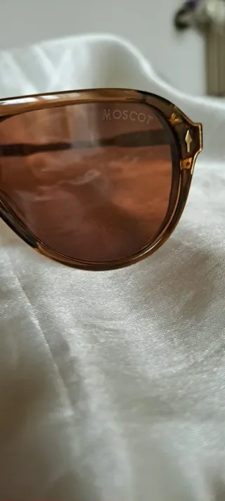 Occhiali da sole Moscot marroni e oro