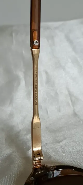 Occhiali da sole Moscot marroni e oro