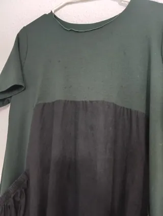 Vestido verde y negro