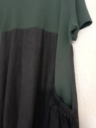 Vestido verde y negro