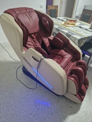 Sillón de Masaje Rojo y Beige