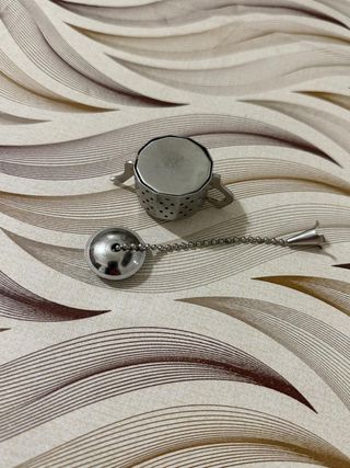 Infusore Tè Teiera Metallo Argento