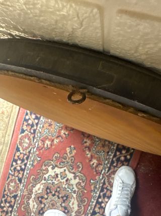 Espejo ovalado negro