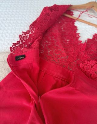 Combishort La Perla Rojo Encaje