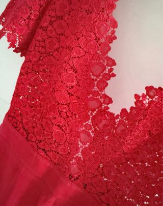 Combishort La Perla Rojo Encaje