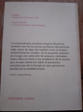 La torre inclinada, Virginia Woolf