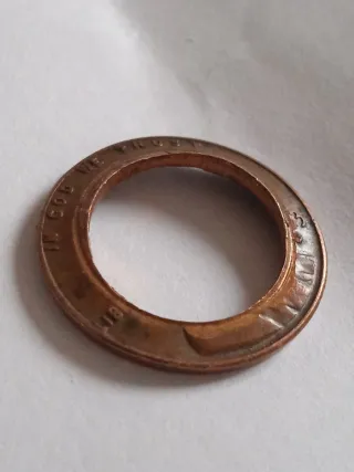 MONEDA 1 CENTAVO LINCOLN.ERROR MAL RECORTADA.