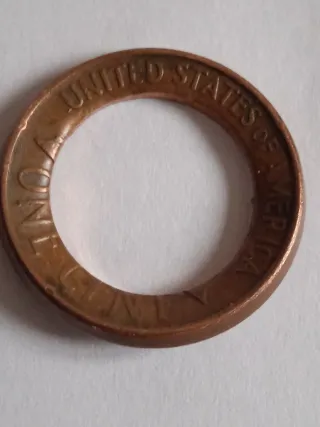 MONEDA 1 CENTAVO LINCOLN.ERROR MAL RECORTADA.