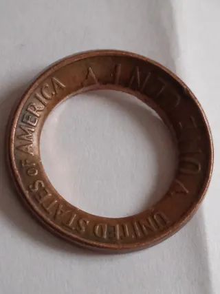 MONEDA 1 CENTAVO LINCOLN.ERROR MAL RECORTADA.