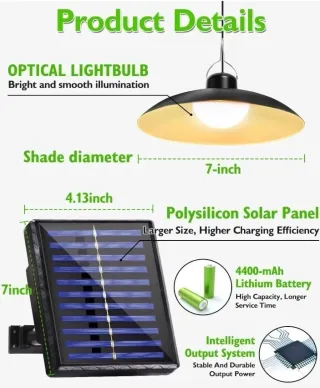 Lampada Campeggio Energia Solare con Pannello