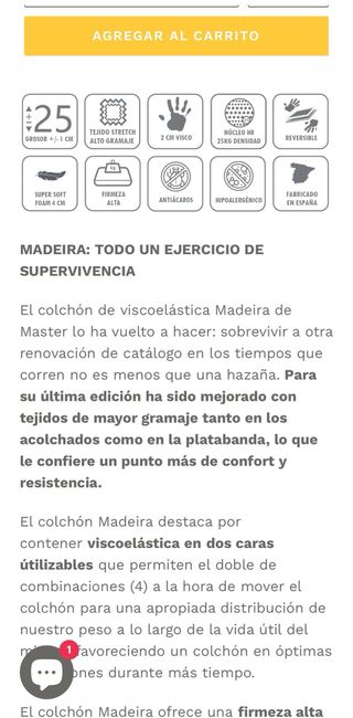 Colchón Vicoelástico 2 meses de uso