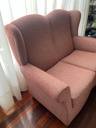 Butaca orejera doble tela