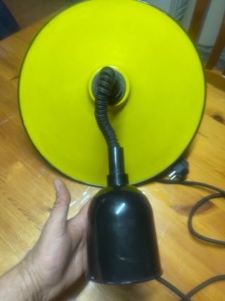 Lámpara de techo vintage  amarilla y blanca extens