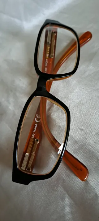 Occhiali da vista Timberland neri e arancioni