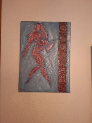 Cuadro abstracto figura mujer