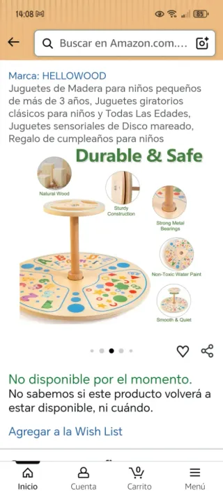 Spinner de madera para bebés