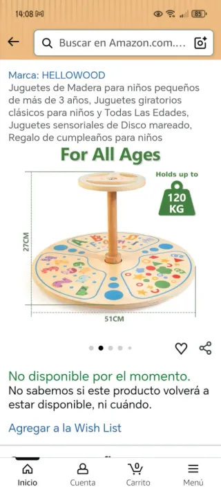 Spinner de madera para bebés