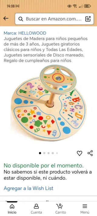 Spinner de madera para bebés