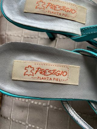 Zapatos de fiesta azul verdoso