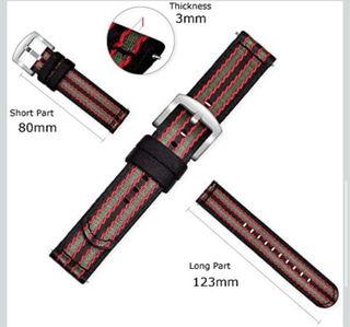 Correa 24 mm de nailon para reloj con hebilla